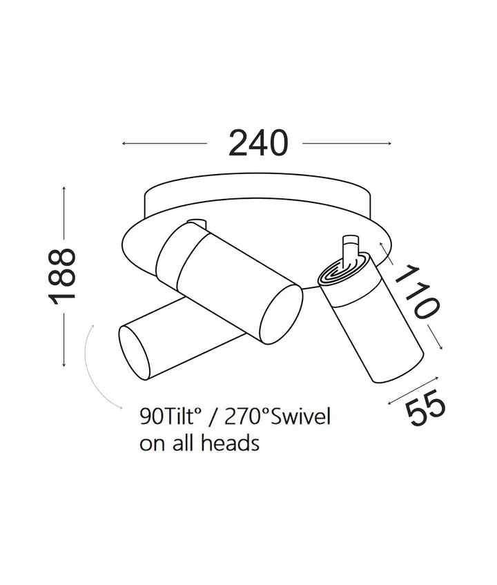 CLA SAKUP: Exterior GU10 Adjustable Ceiling Spot Lights IP54 - Image 3