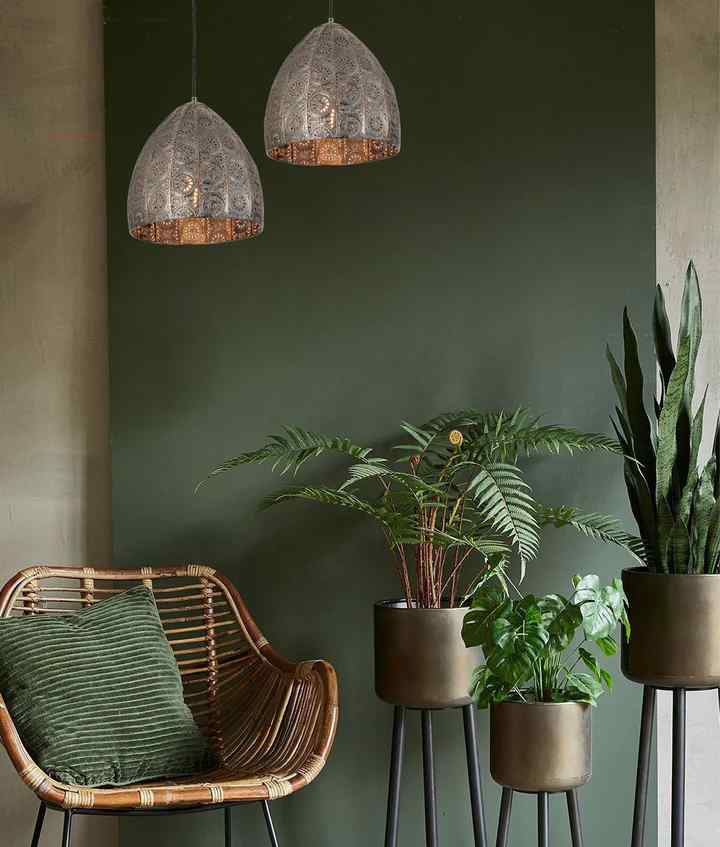 CLA SARI: Bohemian Interior Embossed Ellipse Aged Brass Steel Ombre Pendant Light - Image 4