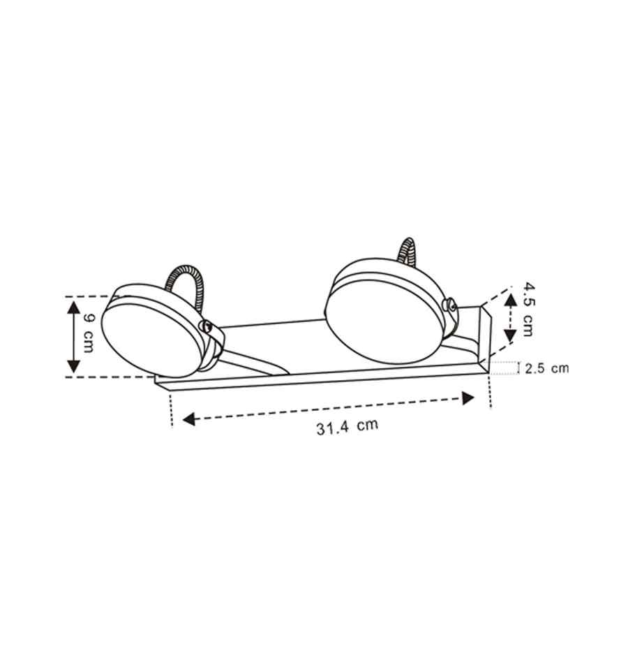 CLA SEATTLE: City Series LED Interior Adjustable Medium Bar Chrome Wall Light - Image 3