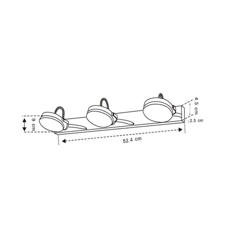 CLA SEATTLE: City Series LED Interior Adjustable Long Bar Chrome Wall Light - Image 3