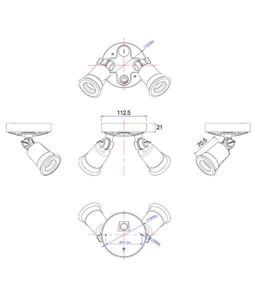 CLA SEC: Surface Mounted LED PAR30 Security Lights IP44 - Image 2