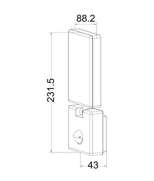 CLA SEC: Surface Mounted LED Security Lights with Sensors IP65