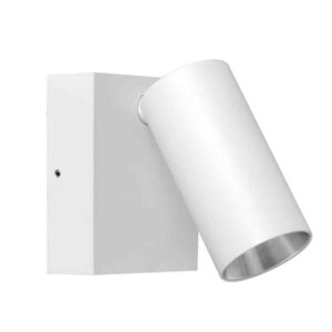 CLA SEC: Surface Mounted LED Tri-CCT Single Adjustable Wall/Pillar Light (Matte White) IP65