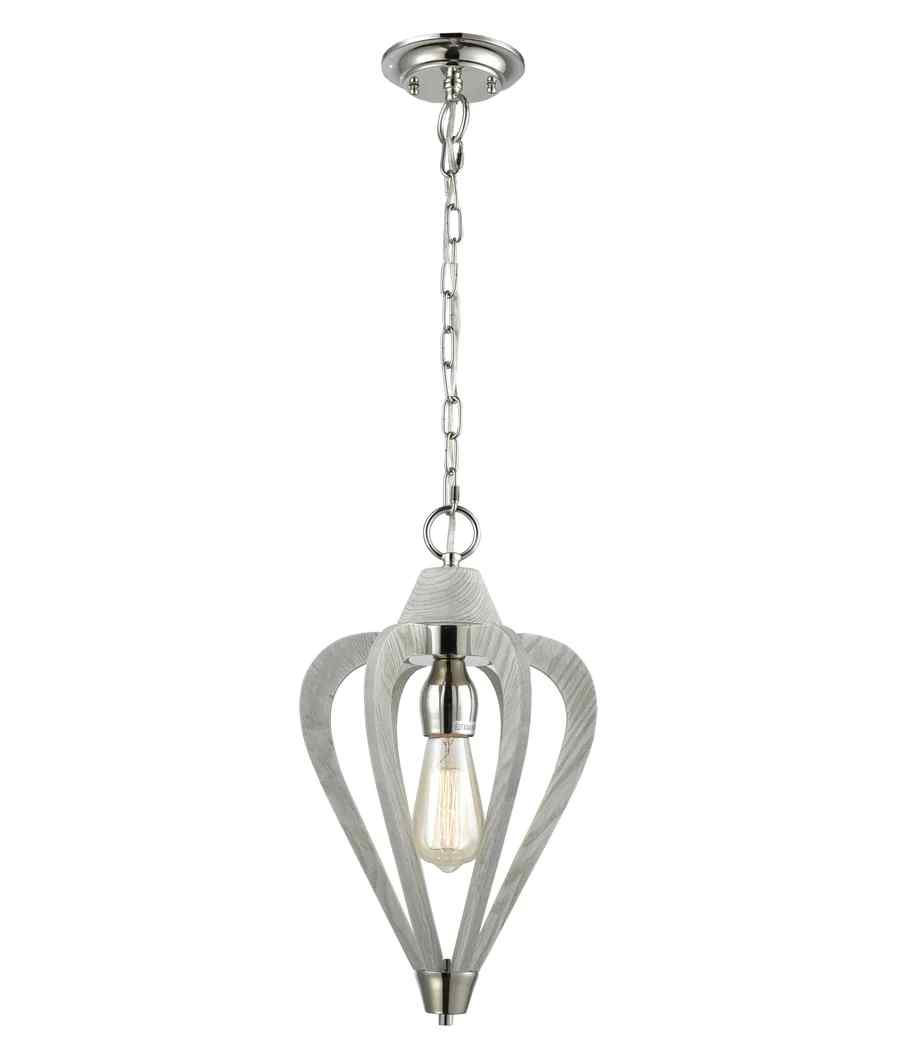 CLA SENORITA: Rustic Small Tuscan Coffee Cherry / Winter Moss Wood Pendant Light - Image 5