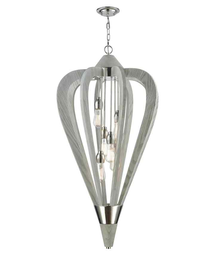 CLA SENORITA: Rustic Large Tuscan Coffee Cherry /Winter Moss Wood Pendant Lights - Image 4