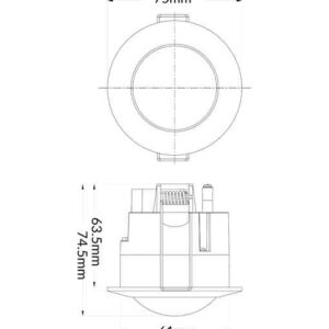CLA SENS003: Infrared Recessed Motion Sensors IP20