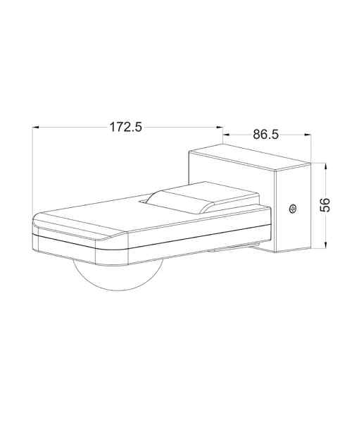 CLA SENS009-010: Adjustable Infrared PIR Surface Mounted Sensors IP65 - Image 2