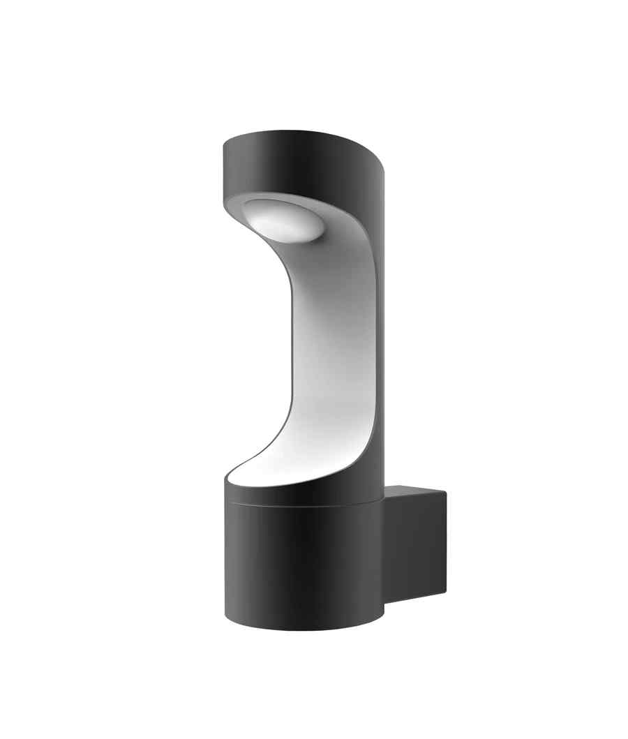 CLA SETH: Exterior LED Matt Black Surface Mounted Wall Light IP54