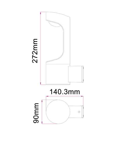 CLA SETH: Exterior LED Matt Black Surface Mounted Wall Light IP54 - Image 3