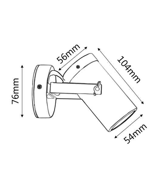CLA MR16 Exterior Adjustable Head Wall Pillar Spot Light (Light weight Copper) IP54 - Image 3