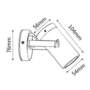 CLA MR16 Exterior Adjustable Head Aged Copper Pillar Spot light IP54