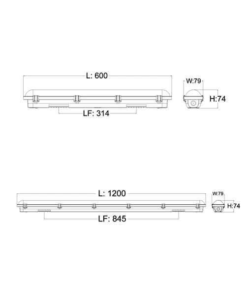 CLA SHIELDTRI: Exterior LED Waterproof Dual Power & Tri-CCT Battens IP65 IK08 - Image 5