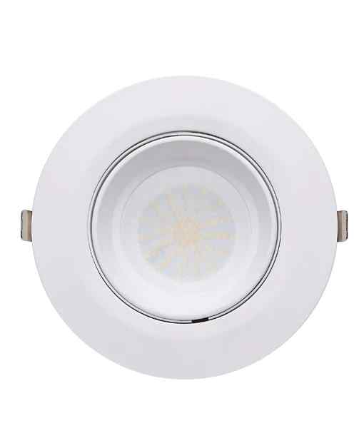 CLA SHOPTRI01: LED Dual Power & Tri-CCT Gimbal White Recessed Shop Lighter