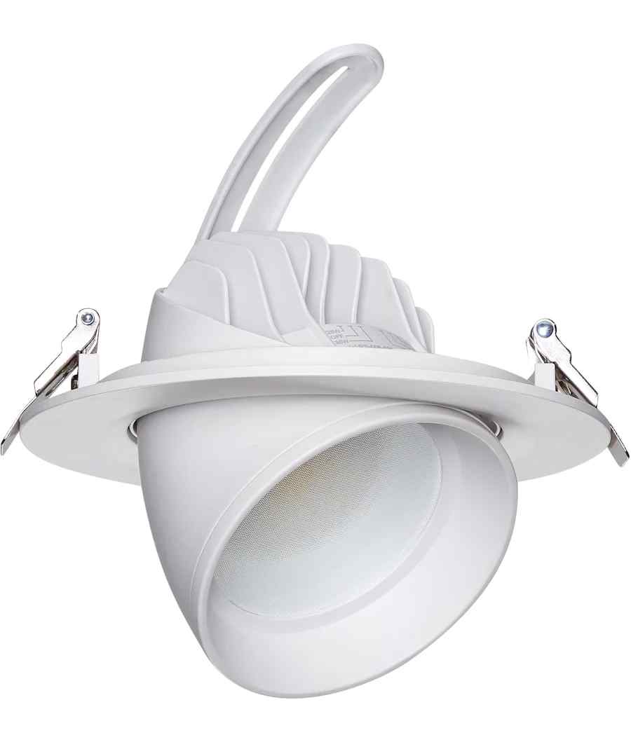 CLA SHOPTRI01: LED Dual Power & Tri-CCT Gimbal White Recessed Shop Lighter - Image 3
