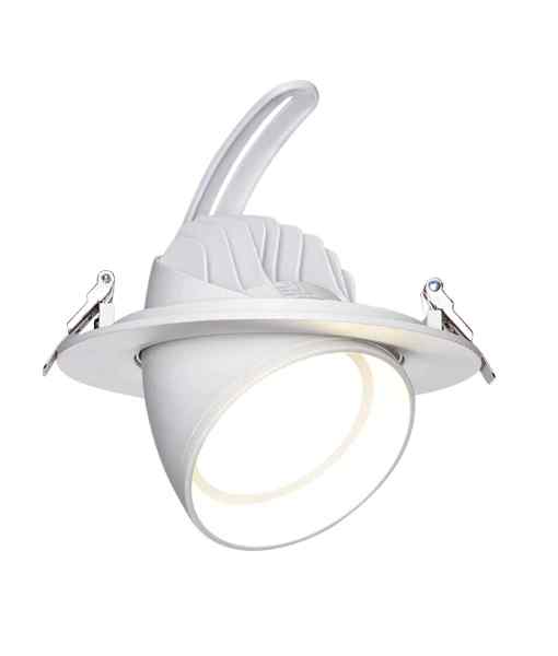 CLA SHOPTRI01: LED Dual Power & Tri-CCT Gimbal White Recessed Shop Lighter - Image 5