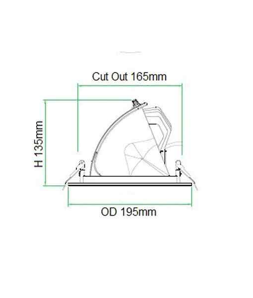 CLA SHOPTRI01: LED Dual Power & Tri-CCT Gimbal White Recessed Shop Lighter - Image 6