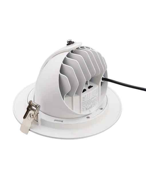 CLA SHOPTRI01: LED Dual Power & Tri-CCT Gimbal White Recessed Shop Lighter - Image 7