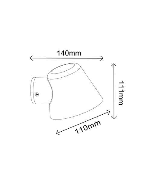 CLA SKOPA: Exterior Glass Diffuser Flat Top Cone Surface Mounted Wall Lights IP44 - Image 4