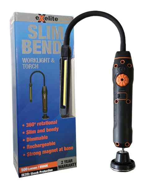 CLA SLIM BENDY: Rotational Worklight & Torch