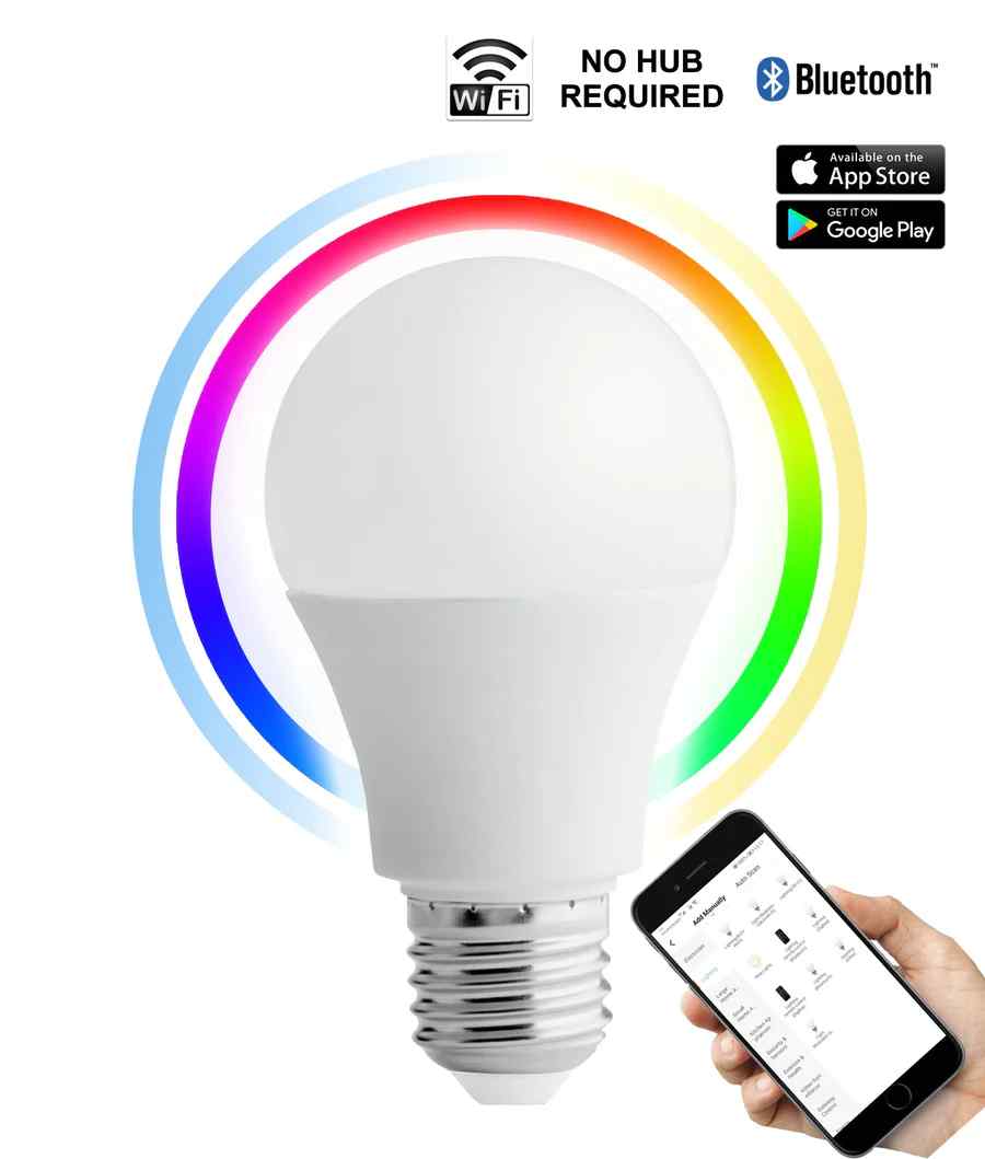 CLA SMTGLS LED Smart Dimmable Tri-CCT+RGB GLS Globes (10W) - Image 2