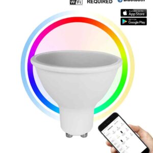 CLA SMTGU10 LED Smart Dimmable RGB+Tri-CCT GU10 Globe (5W)