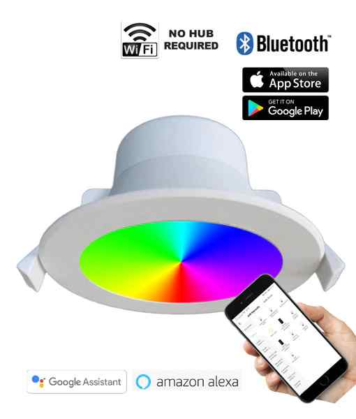 CLA SMTNOVA: LED Smart White Round Dimmable Tri-CCT+RGB Downlight - Image 2