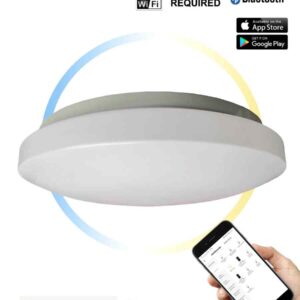 CLA SMTOYS LED Smart White Round Dimmable Tri-CCT Oyster Light