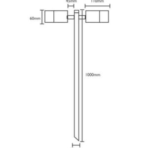 CLA MR16 Garden Spike Lights Double Adjustable IP65