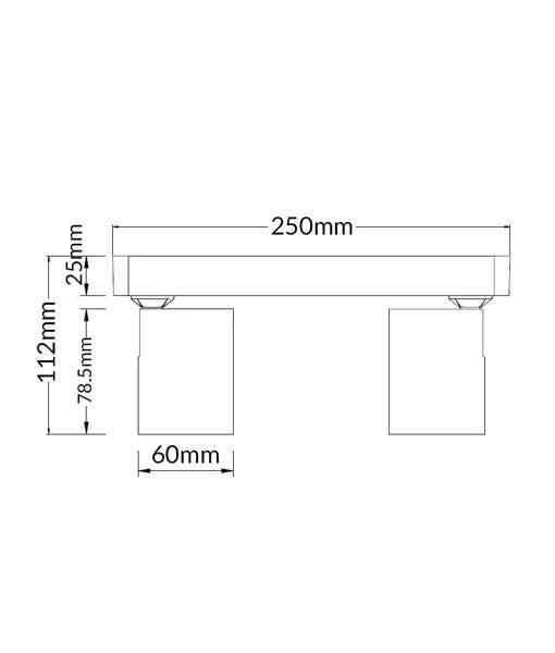 CLA SPOT: Interior GU10 2XLights Adjustable Bar Base Surface Mounted Spot Lights - Image 2