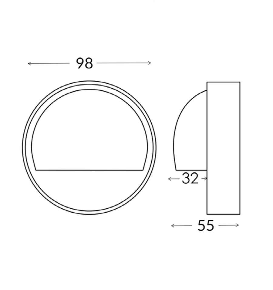 CLA STE: Exterior LED 12V Surface Mounted Stainless steel/ Copper Eyelid Step / Wall Lights IP54 - Image 4