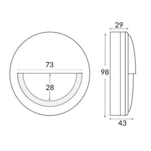 CLA STE: Exterior LED 12V Aged Brass Eyelid Step/Wall Lights IP65