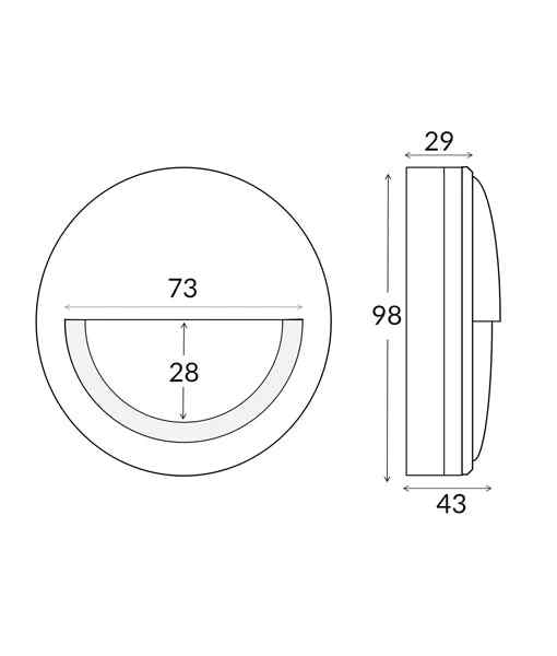 CLA STE: Exterior LED 12V Aged Brass Eyelid Step/Wall Lights IP65