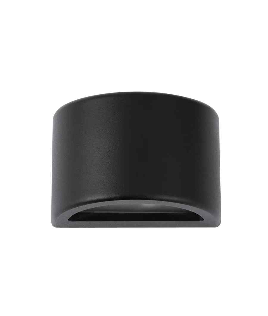 CLA STE: Exterior 12V Matte Black Curved Surface Mounted Step / Wall Lights IP65