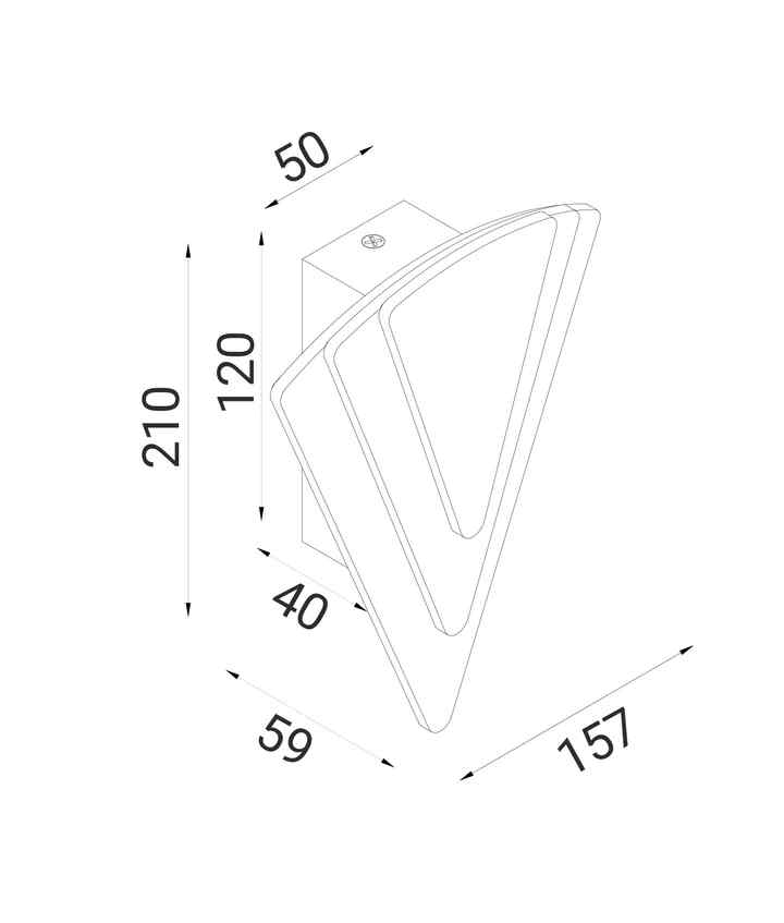 CLA SURAT: City Series LED Dual-CCT Interior Triangular Dimmable Wall Light - Image 8