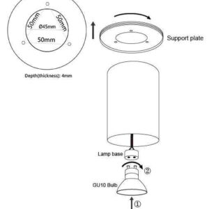 CLA SURFACE: GU10 Round Surface Mounted Ceiling Downlights