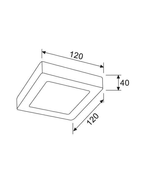 CLA SURFACETRI: LED Dimmable Tri-CCT Surface Mounted Oyster Lights (Square) - Image 3