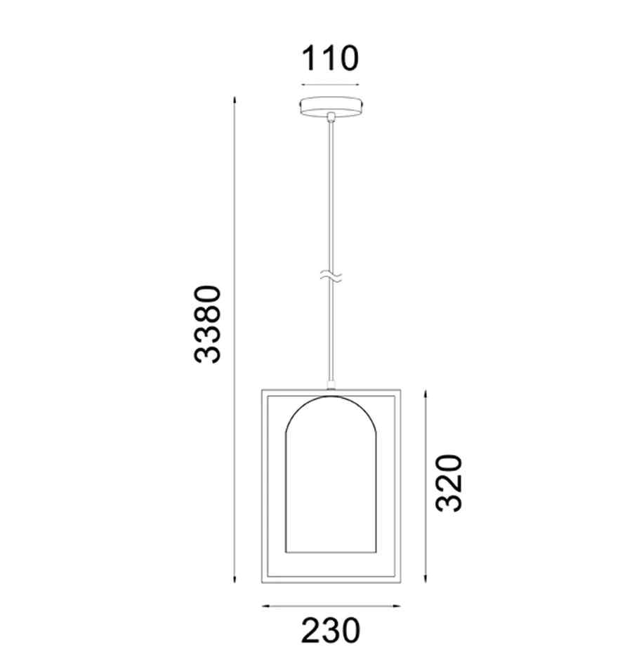 CLA SWING: Oblong Wood Frame Pendant Lights - Image 2
