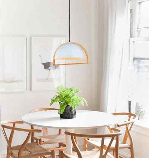 CLA SWING: Dome With Wood Frame Pendant Lights - Image 2