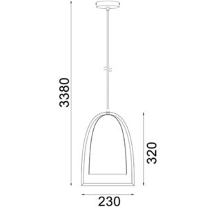 CLA SWING: Ellipse with Wood Frame Pendant Lights
