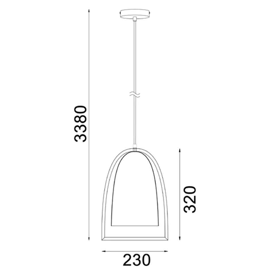CLA SWING: Ellipse with Wood Frame Pendant Lights