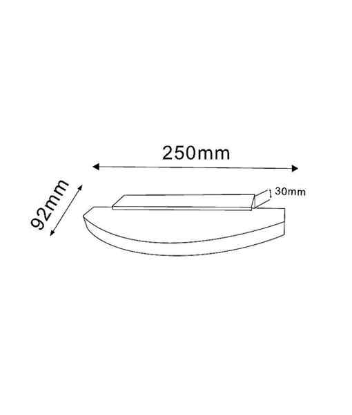 CLA SYDNEY: City Series LED Interior Satin Nickel Curved Frosted Diffuser Wall Light - Image 3