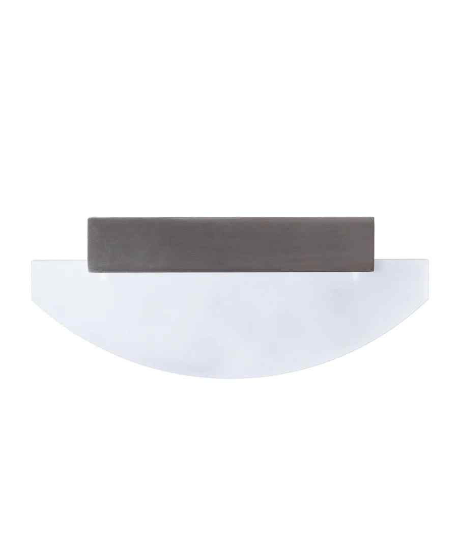 CLA SYDNEY: City Series LED Interior Satin Nickel Curved Frosted Diffuser Wall Light