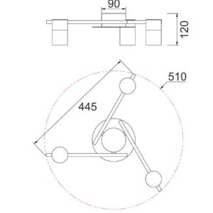 CLA TACHE: Interior Spot Ceiling Lights (with Adjustable Chrome Heads) IP20