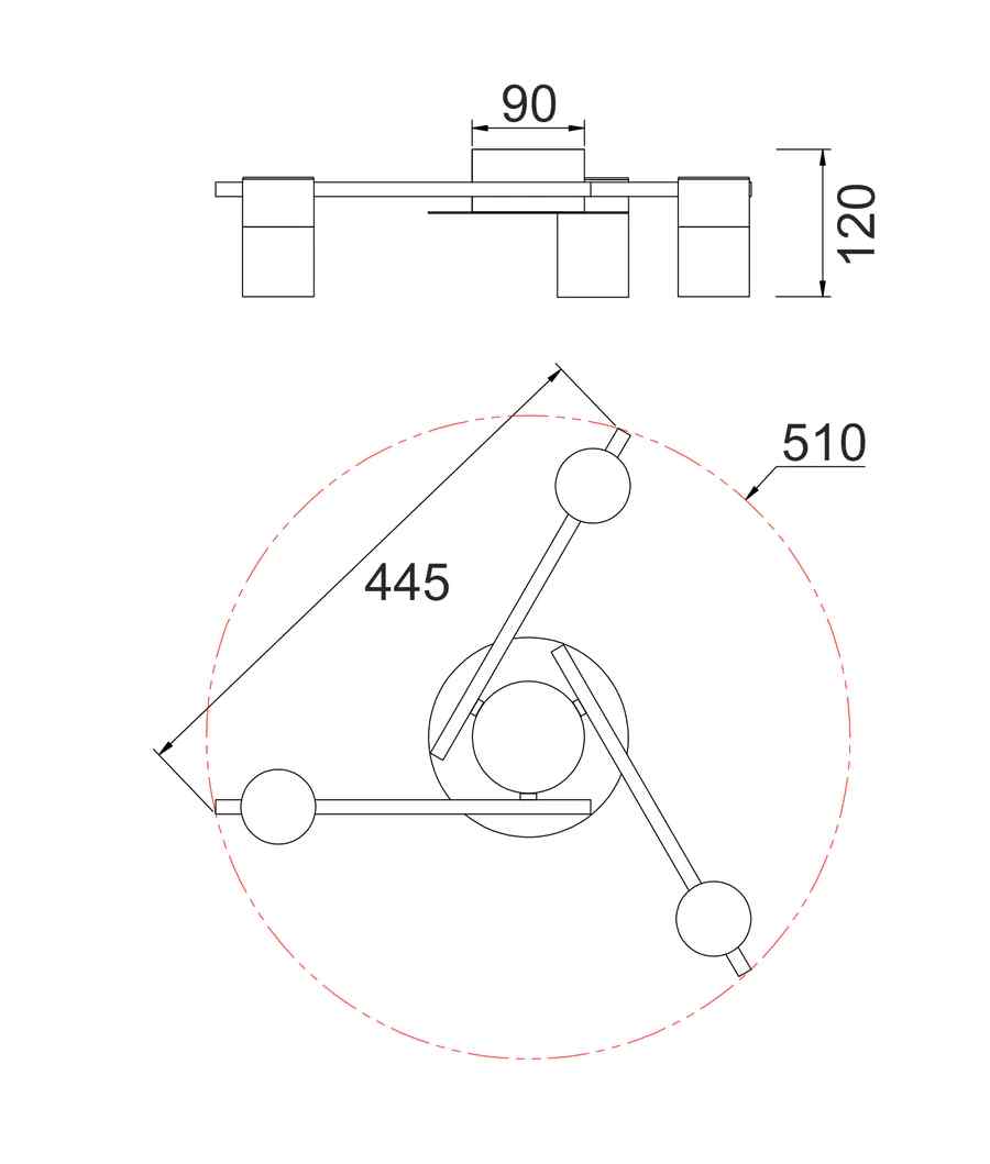 CLA TACHE: Interior Spot Ceiling Lights (with Adjustable Chrome Heads) IP20