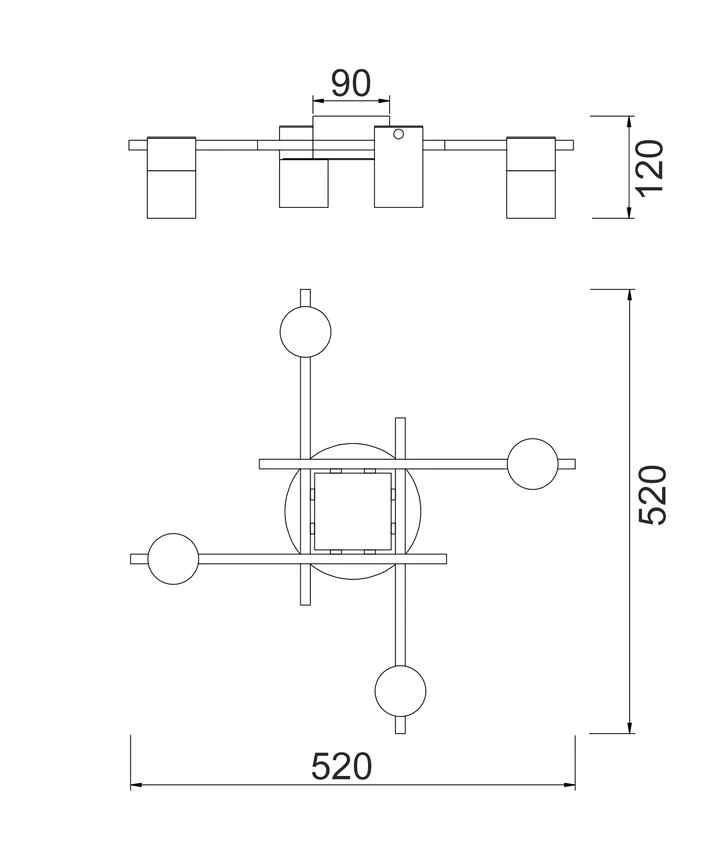 CLA TACHE: Interior Spot Ceiling Lights (with Adjustable Chrome Heads) IP20 - Image 2