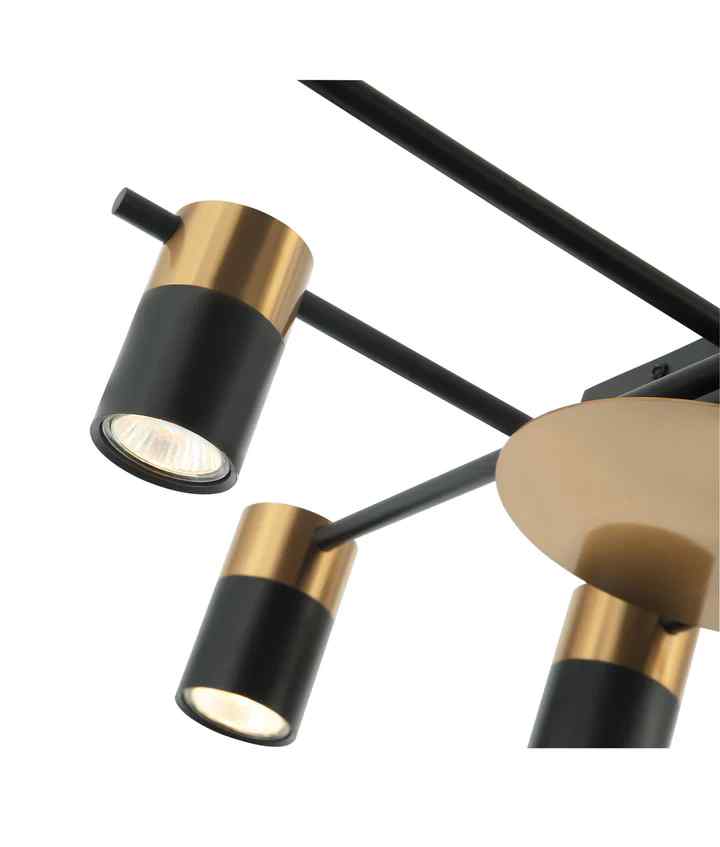 CLA TACHE: Interior Spot Ceiling Lights (with Adjustable Black & Antique Brass Heads) IP20 - Image 7