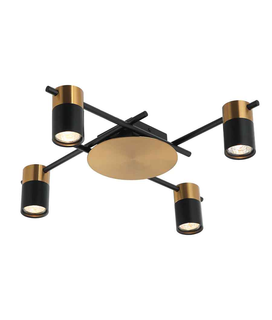 CLA TACHE: Interior Spot Ceiling Lights (with Adjustable Black & Antique Brass Heads) IP20 - Image 8