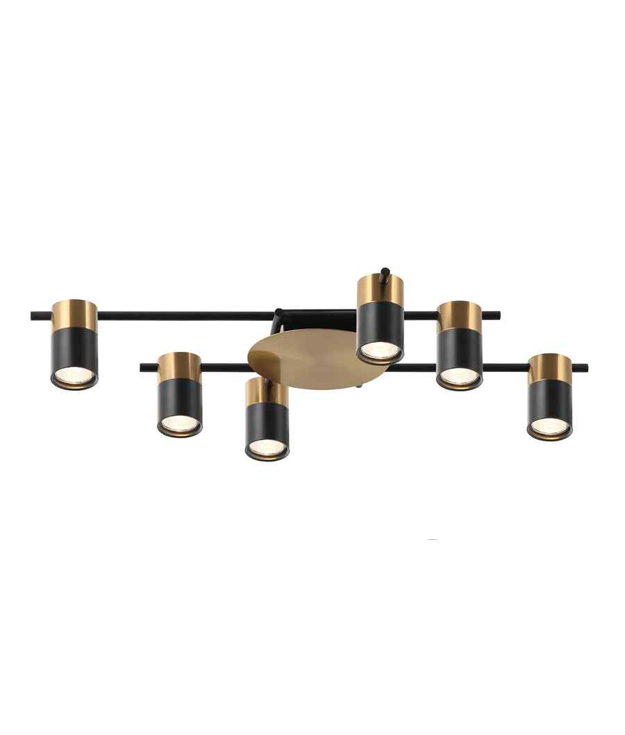 CLA TACHE: Interior Spot Ceiling Lights (with Adjustable Black & Antique Brass Heads) IP20 - Image 9