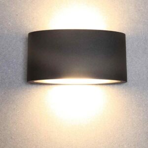 CLA TAMA: LED Exterior Surface Mounted Curved Up/Down Wall Lights IP54