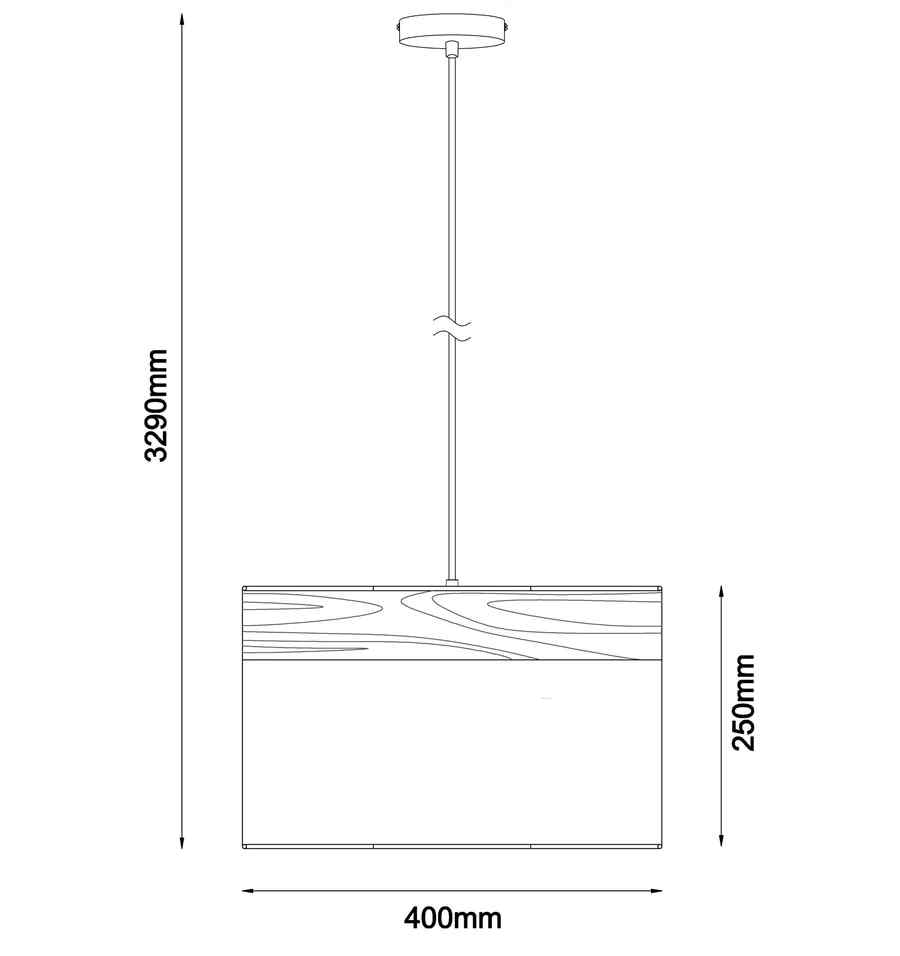 CLA TAMBURA: Scandinavian Large Drum Cloth Shade with Wood Veneer Trim Pendant Lights - Image 2